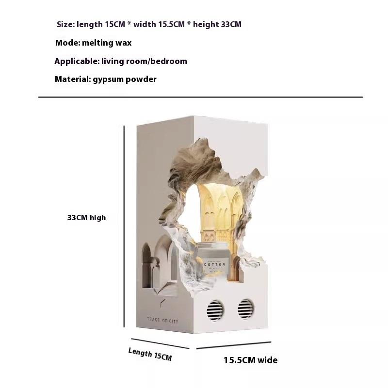 Настольная лампа Notre Dame's Melt Wax, ночник для спальни, настольная лампа из гипса, свеча, лампа для ароматерапии, подарок на день рождения, сувенир