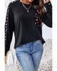 Azura Exchange Black Valentine\s Day Love Hearts Raglan Sleeve Top