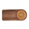 High Quality Wood Coffee Tray Brown Cup/Food/Dessert Wood Plate Cup Mat Weaving Mate Breakfast Tray House Hold