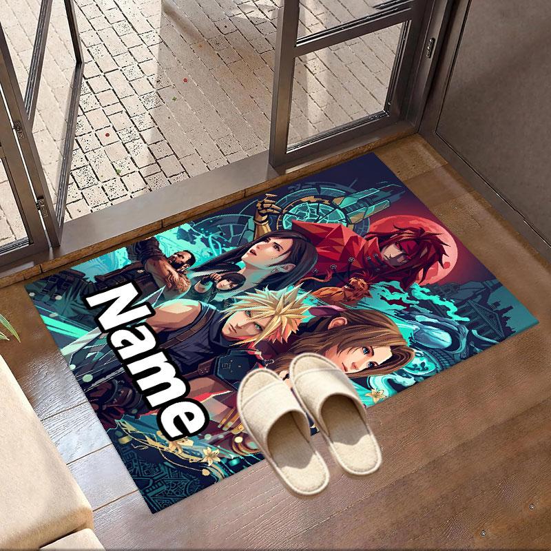 Custom Name Personalized Final Fantasy Print Carpet, Versatile Home Decor Rug, for Playroom, Apartment, Balcony, Entryway, Hallway Gift