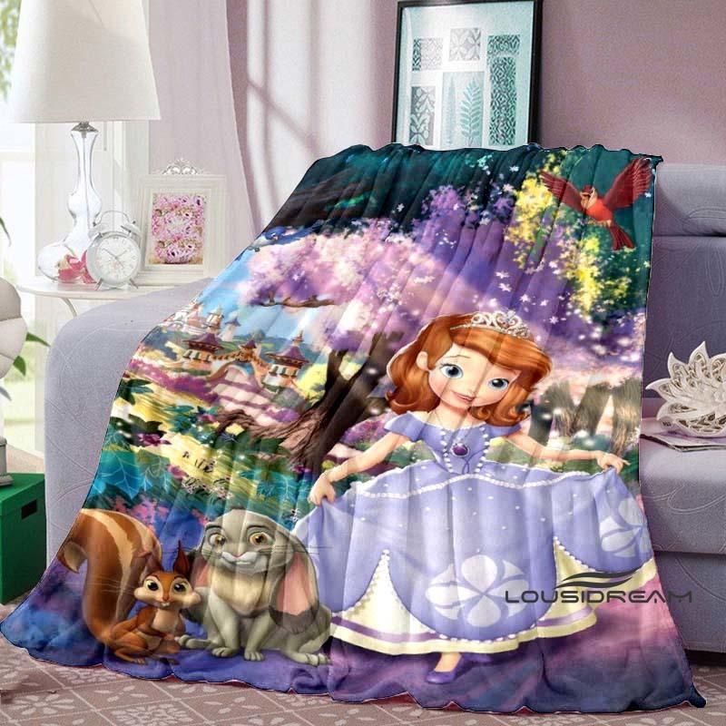 Disney Sofia The First Cartoon Soft and Fluffy Blanket, Suitable for Children and Adults, Can Be Used As A Sofa Blanket.