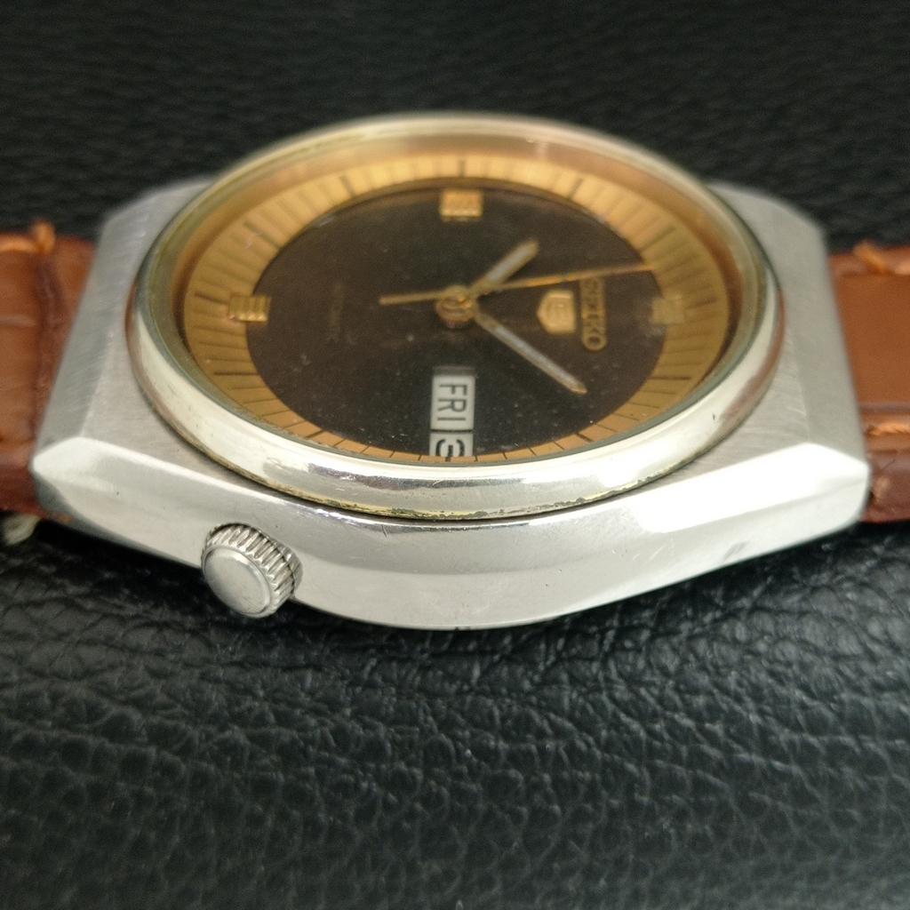 ВИНТАЖНЫЕ АВТОМАТИЧЕСКИЕ ЧАСЫ SEIKO 5 6309A ЯПОНИЯ МУЖСКИЕ С ОРИГИНАЛЬНЫМ ЦИФЕРБЛАТОМ a708466-1