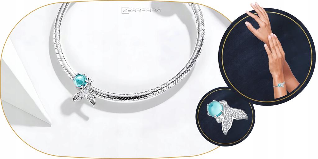 Charms Pr 925 Mermaid Tail Ocean Bead Pendant Beads
