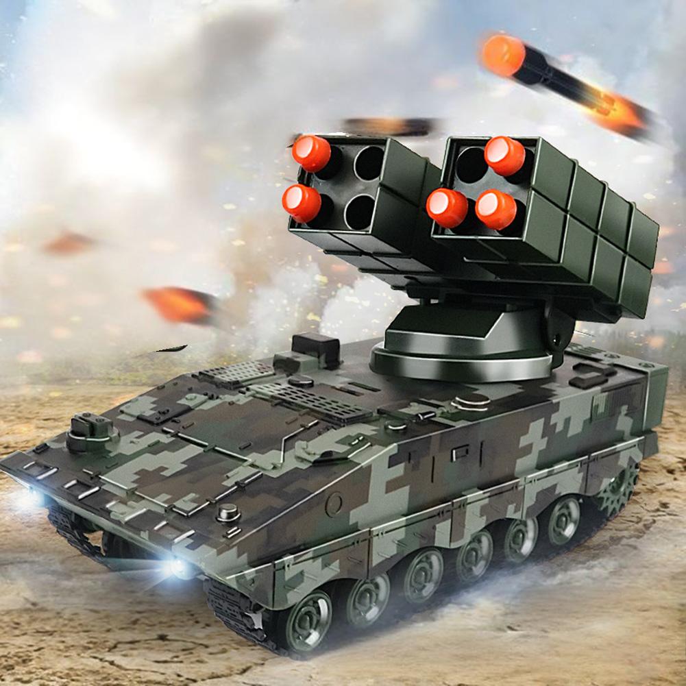 Боевой танк на радиоуправлении для детей 11-канальный 2.4G RC танк со светом и реалистичными звуками подарки на день рождения для мальчиков девочек