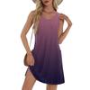 Women's Casual Sundress With Pockets Summer Boho Beach Dress T-Shirts Dress V Neck Loose Tank Dresses