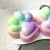 Радужный градиент игрушка для сдавливания кошачьей лапой Медленный отскок Игрушка для сдавливания кошачьей лапой Розыгрыши