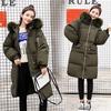 Женские зимние теплые парки с меховым капюшоном, длинное пуховое пальто, пальто больших размеров