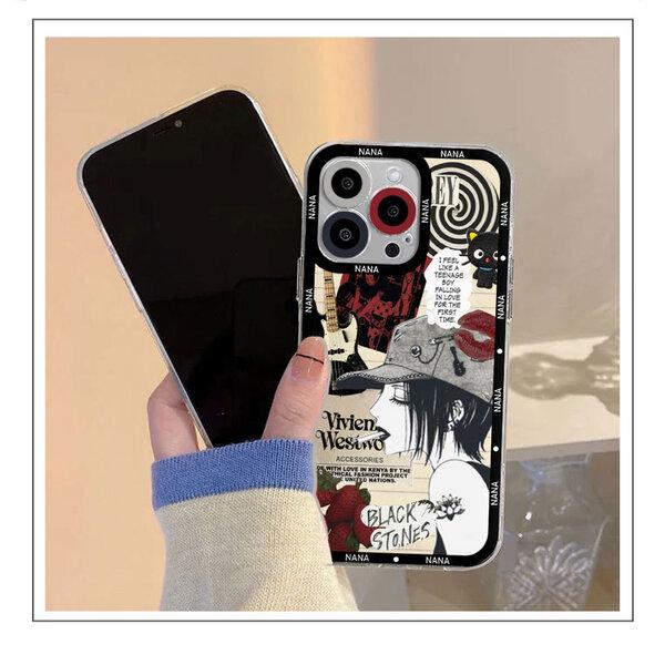 Чехол для телефона с изображением мультфильма аниме Oosaki Nana для iPhone 15 14 13 12 11 Mini Pro Max X XR XSMax 6S 6 7 8 Plus SE20 прозрачный чехол