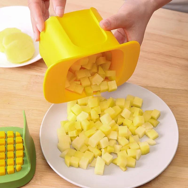 Multifunctional Vegetable Chopper Hand Pressure Onion Diced French Fries Cutter Kitchen Gadget Cucumber Slicer Kitchen Tools