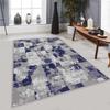Темно-синий винтажный нескользящий ковер, который можно стирать в машине, ковер для гостиной, кухонный ковер, ковер для ванной комнаты и спальни