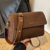 Retro Suede Texture Crossbody Bag for Women Large Capacity Casual All-in-one Fashion Shoulder Bag High-quality Pop Square Bag Winter Bag New