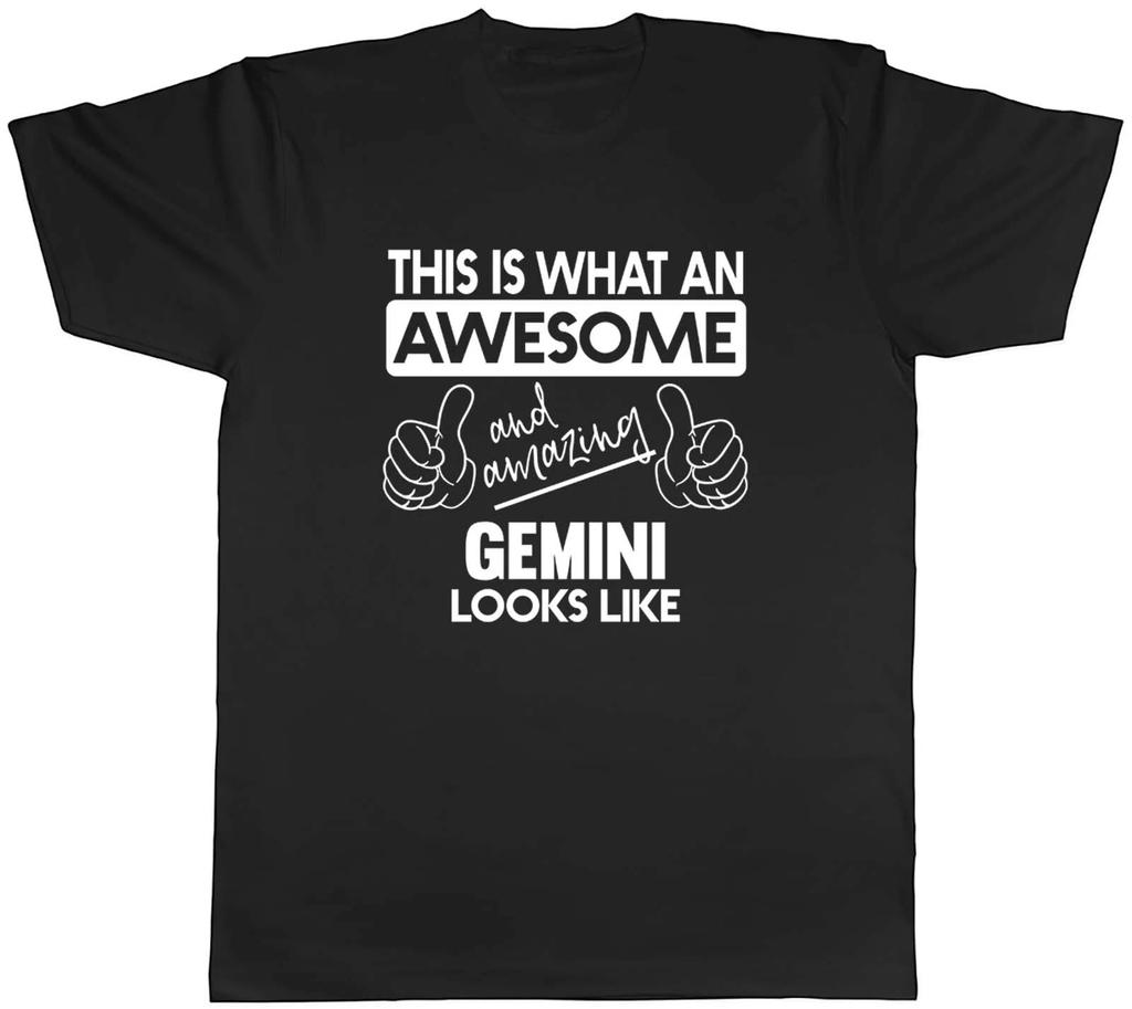This is what an Awesome and Amazing Gemini Looks Like Mens Unisex T-Shirt Tee