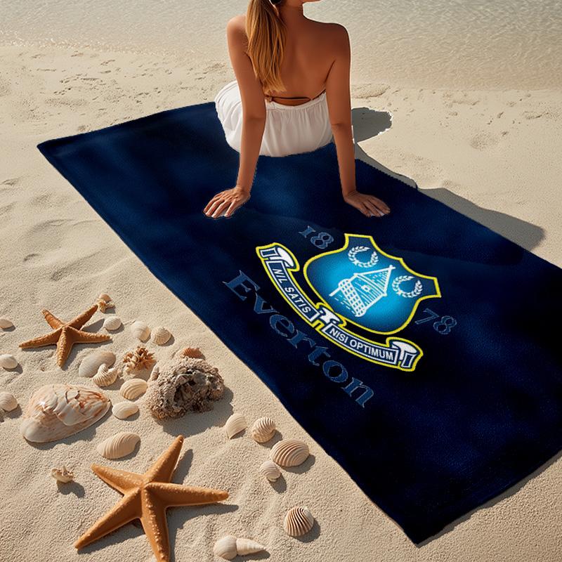1PC Everton Football Club Crest Beach Towel - Soft, Absorbent Microfiber, Lightweight, Ideal for The Beach, Parties, Travel, Camping fan gifts