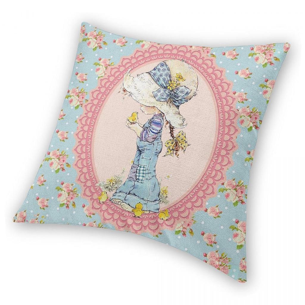 Girl Sarah Kay With Chicks Square Pillowcase Polyester Linen Velvet Pattern Zip Decor Throw Pillow Case Home Cushion Cover
