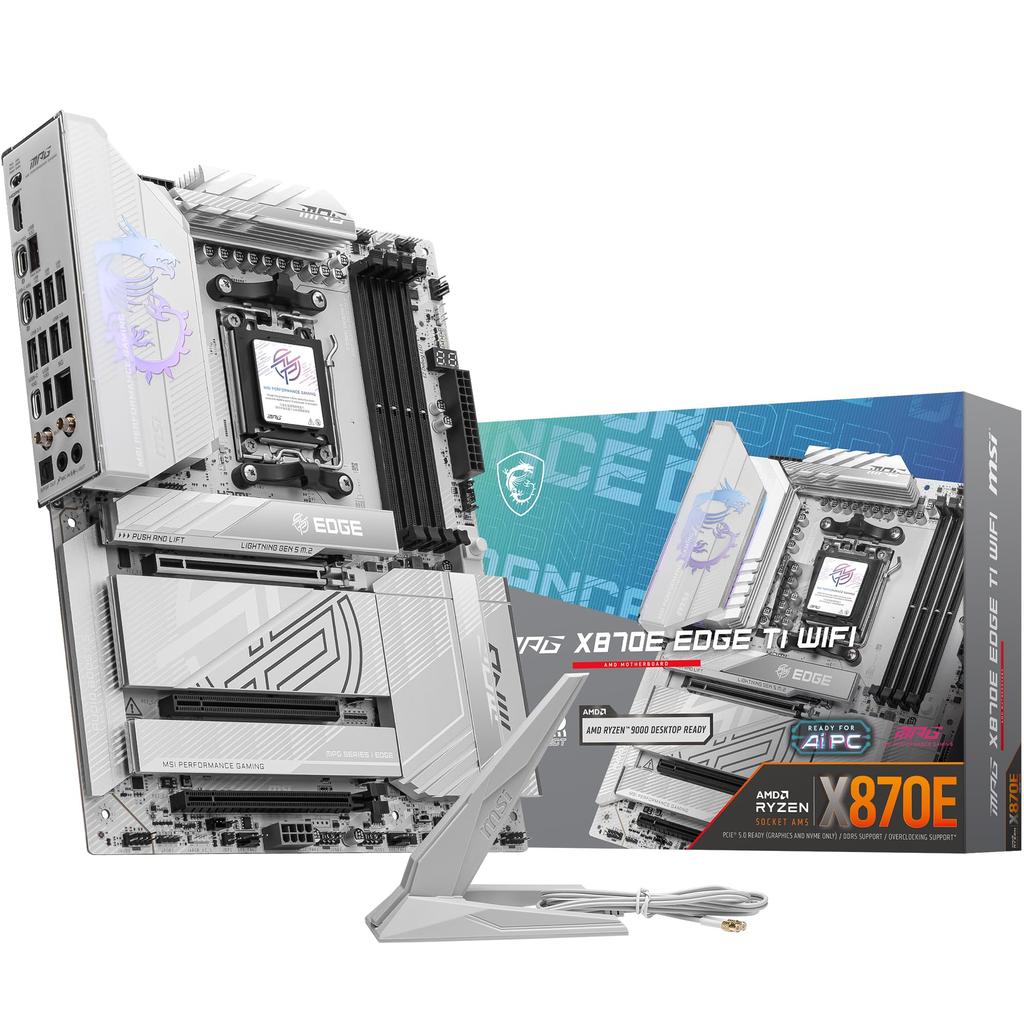 MSI MPG X870E EDGE TI WIFI AMD Ryzen Series Compatible ATX Motherboard MB6740 9000/8000/7000 (AM5)
