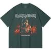 Хлопковая футболка плотностью 230 г/м² 100% Хлопок Heavy Metal Футболка с принтом рок-группы Популярная музыка Унисекс Тяжелая хлопковая футболка