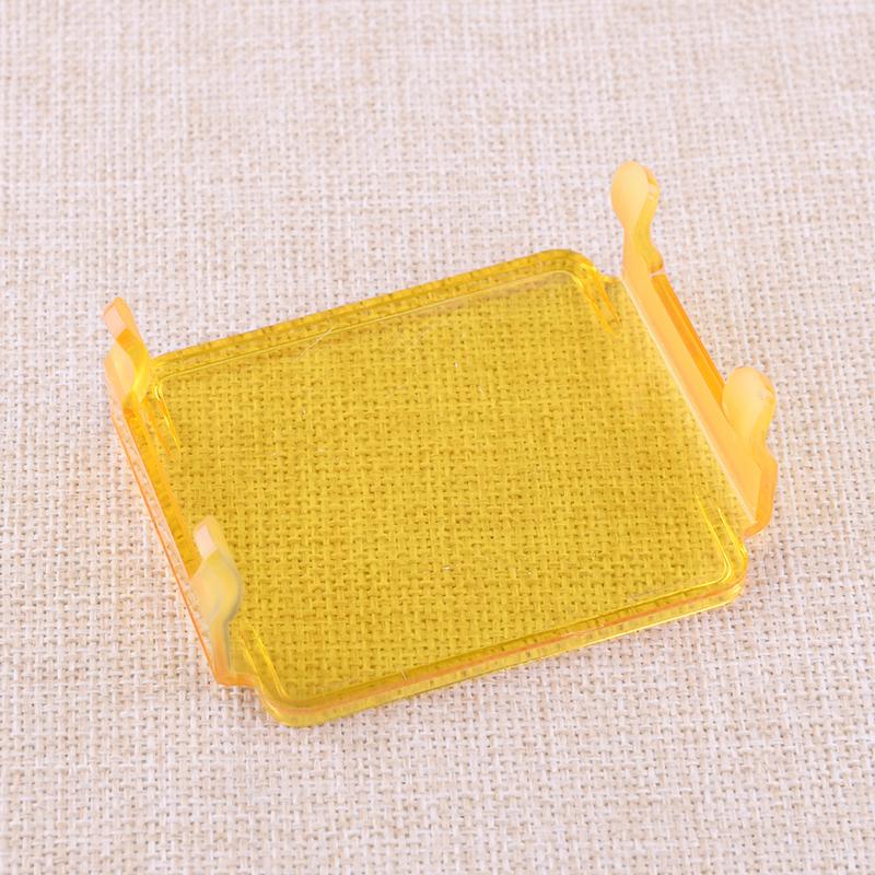 Yellow 4pcs Protective Lens Cover For 3x3 Inch Square Cube Pods LED Work Light Bar Fog Lamp Driving Light