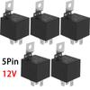 5 шт. автомобильное реле водонепроницаемое 5-контактное 12 В автомобильный переключатель премиум-класса 30/40 AMP SPDT морское пылезащитное 12 В автомобили лодки