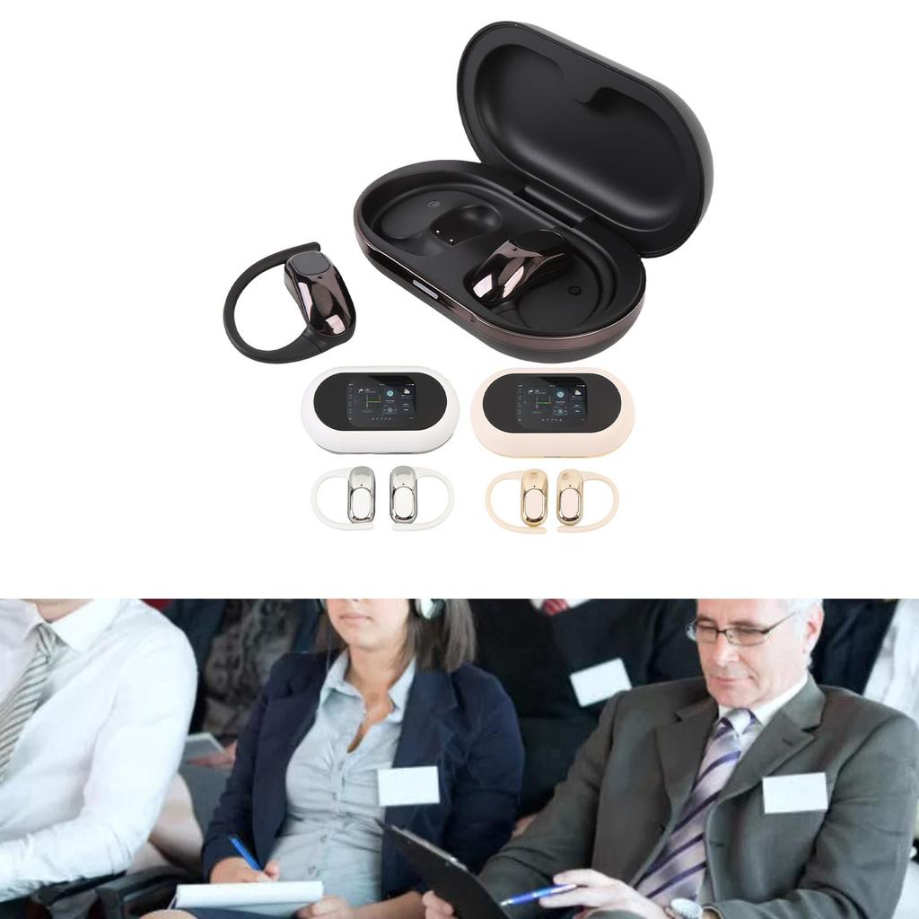 Умные наушники-переводчики Полноцветный сенсорный экран Качество звука Hi-Fi Многоязычный Bluetooth-транслятор