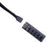 Fan Hub Splitter 1 To 5 Ports  4 Pin PWM Regulator 12V Power Cable Hub Adapter for CPU Cooler Case Chasis Cooling Fan