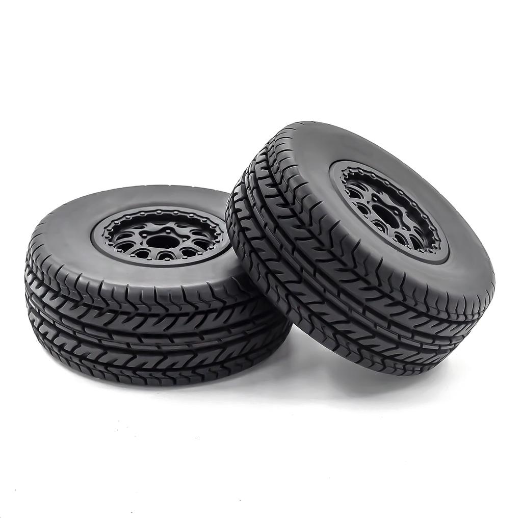 RC Crawler Rubber Tires RC Car Tires 4pcs 12mm Hex Replacement for 1/10 Traxxas Slash RC Short