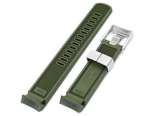 20 мм ремешок для часов NBR резиновый военный зеленый изогнутый конец для Seiko SUMO SBDC057 и других SBDC031, SBDC033, SBDC049,