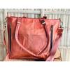 Leather Bag for Women Genuine Goat Leather Tote Handmade Bag 12X16X4 Inch Large
