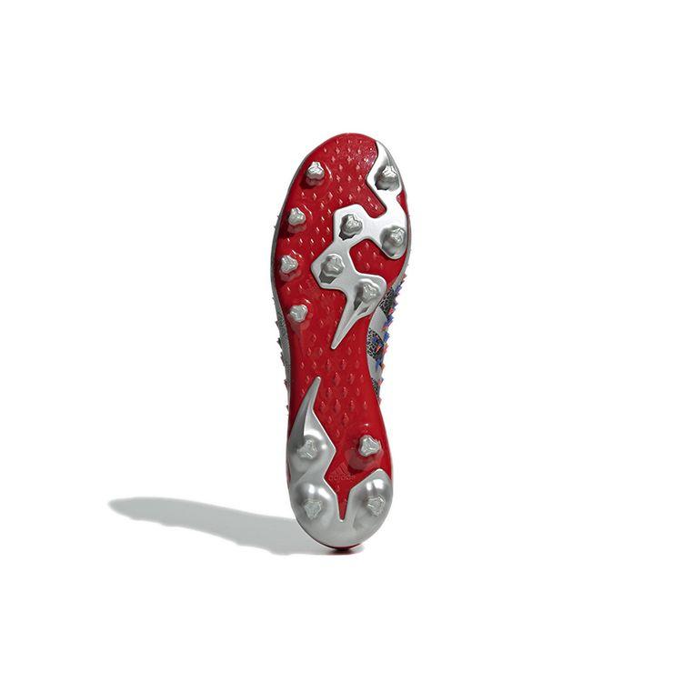 adidas Predator Freak .1 С круглым носком на шнуровке AG (Резиновые короткие шипы) Прочные футбольные бутсы Мужские футбольные бутсы Серебристо-черные Q46410