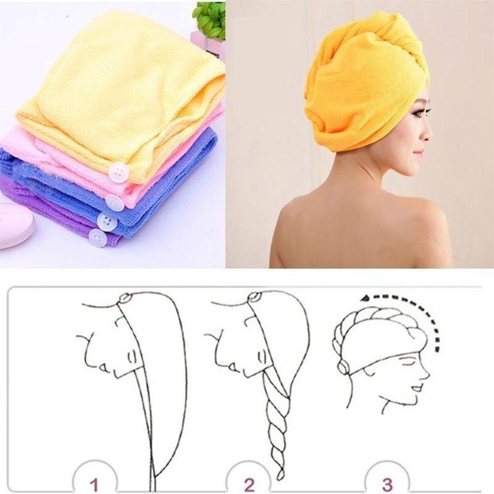Women New Wrap Hat Spa Bathing Quick Dry Hair Microfiber Towel Turban