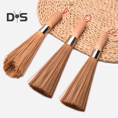 Бамбуковая щетка для мытья посуды Глубокая очистка Угловая головка Длинная ручка Дизайн Скребок для посуды Легко чистить Многофункциональный очиститель для кухни