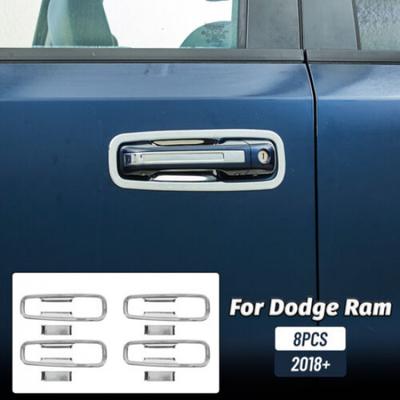 Накладки на ручки наружных дверей, накладка-чаша, рамки для Dodge Ram 1500 2018- Хром
