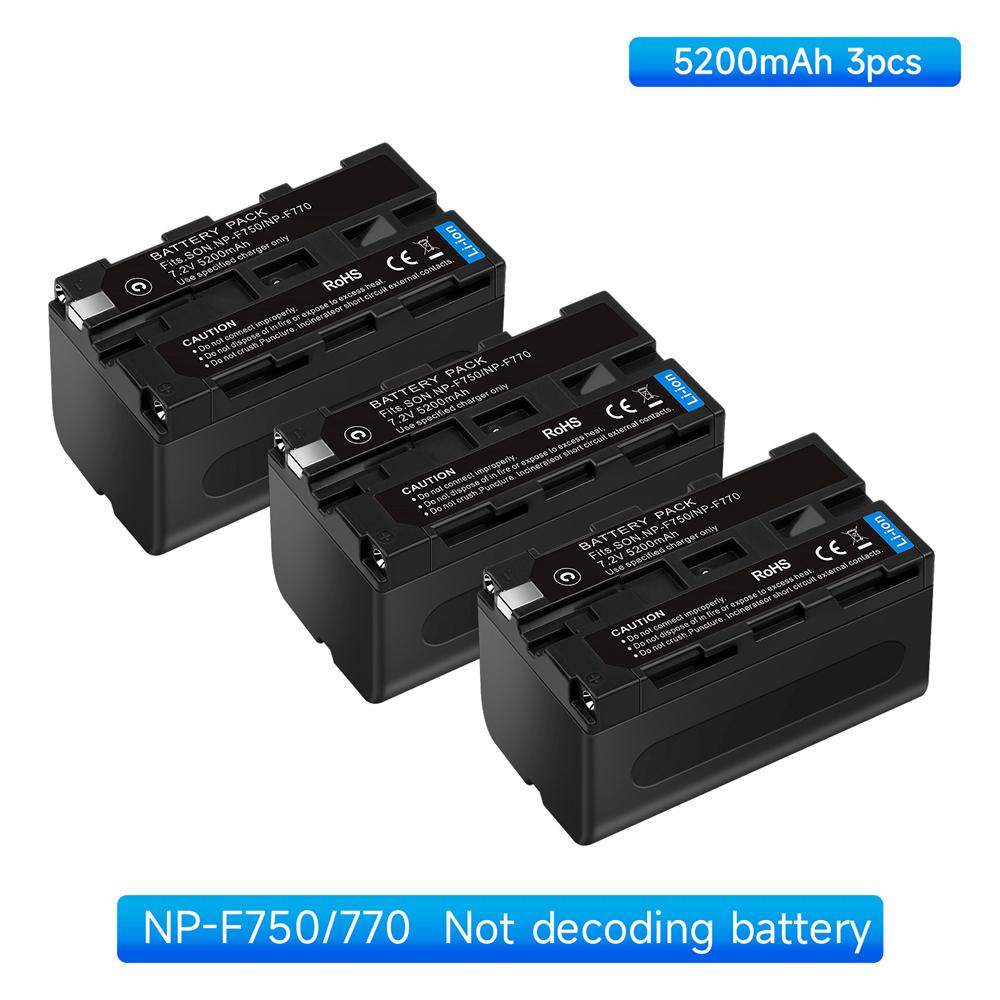 5200 мАч NP-F750 F770 F750 Аккумулятор NP-F770 Зарядное устройство с ЖК-дисплеем для Sony NP F970 F960 F550 F570 QM91D TRU47E