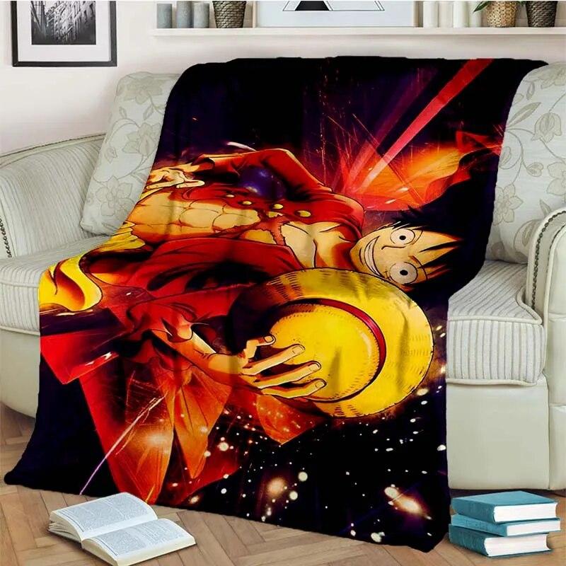 Цельное легкое фланелевое одеяло из японского аниме, универсальное одеяло для праздничного подарка, теплые и мягкие одеяла на все сезоны