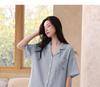 Xuan Liang Sleepwear Women's Summer Thin Cotton Double layer Gauze Short sleeved Shorts Set Casual Outerwear Home Clothes