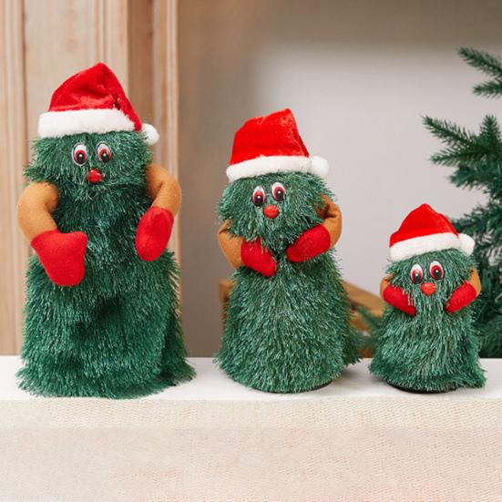 Электрическая кукла-елка, работающая от батареек, танцующая фигурка в виде елки, рождественское украшение для камина