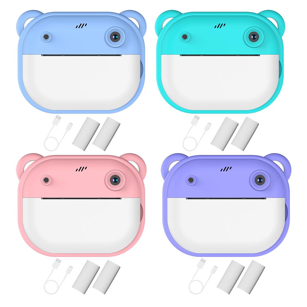 Kids Mini Instant Print Camera 2.0Inch IPS Screen Child Camera 24MP HD 1080P Video Selfie Video Camera Gift for Birthday/Holiday