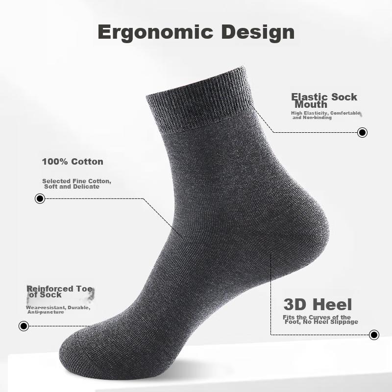 Customized Thick And Large Loose-Top Socks for Men, Mid-Calf, 100% Pure Cotton, Wide-Leg, Loose-Fit, Oversized Long Tube Socks for Me