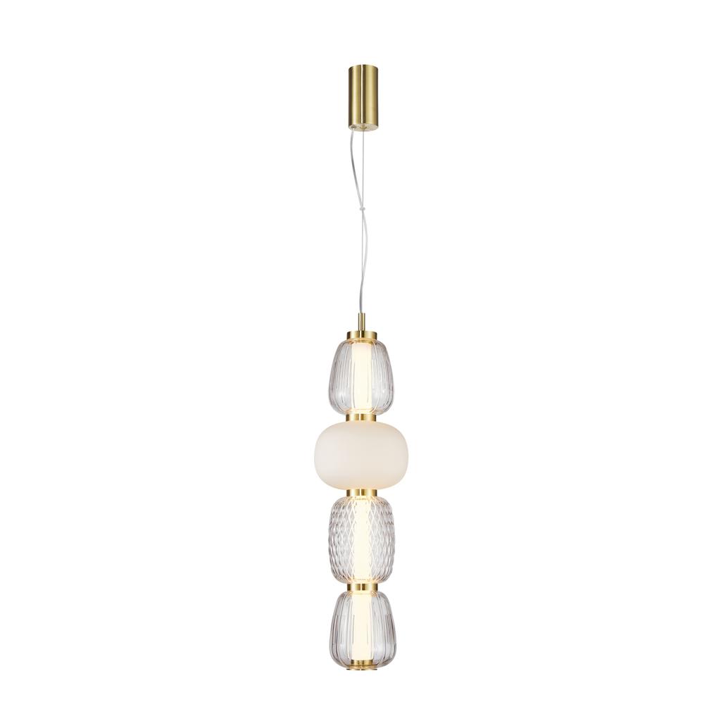 Lampa Wisząca Eris Led Piaskowany Złoty Z Połyskiem Italux Pnd-98374-32W-Gd