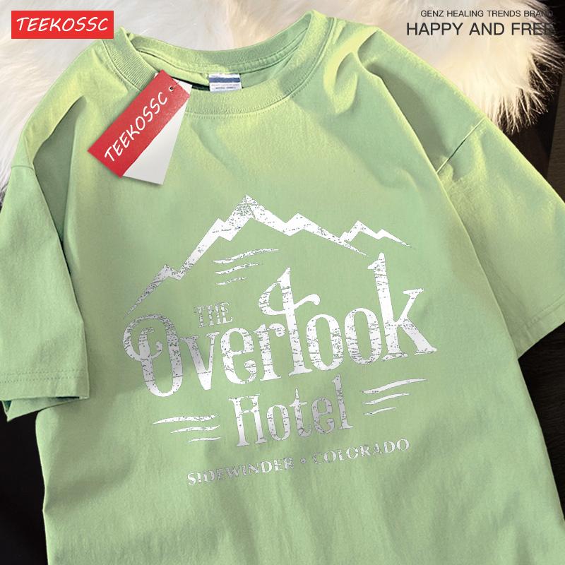 Отель Оверлук Сияние Одежда Мужская Женская Хип-хоп Оверсайз Футболки Дышащие Летние Футболки Мода Хлопок Уличная Одежда