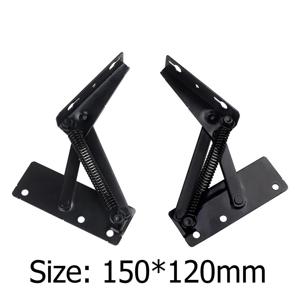 2pcs Professional Spring Hinges Sofa Bed Spring Hinge Instrument 80 Degree Folding Cabinet Door Lift Up Top Home Tool