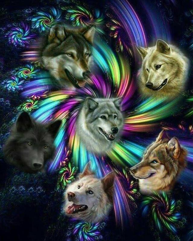 5D алмазная живопись волк полный квадратный круглый художественный горный хрусталь Алмазная вышивка животное Ловец снов мозаика вышивка крестиком домашний декор