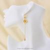 Gold Plated Cross-Border New Fashion Style Flower Tassel Ear Hooks Long Earrings 2021 New Fashion Women's Ear Hooks