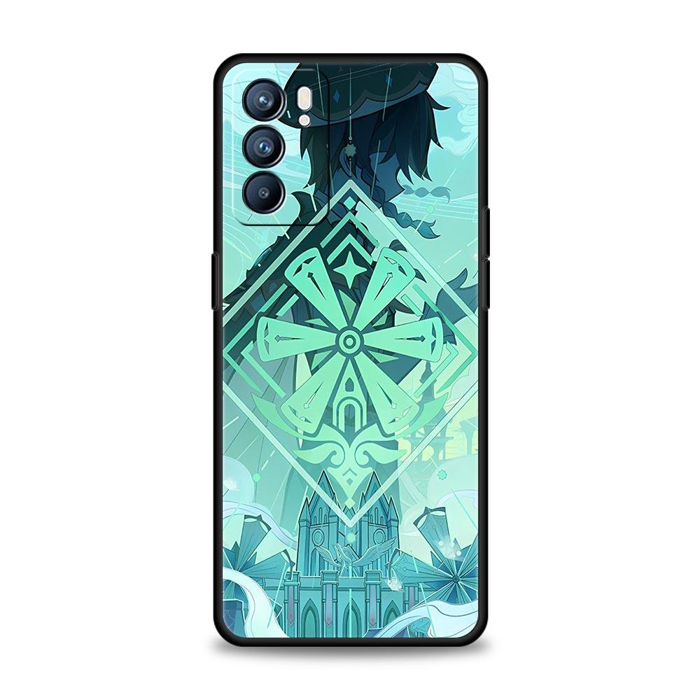 Чехол для телефона Genshin Impact для Oppo Reno13 Reno12 Reno11 F Reno10 Pro A54 5G Find X5 A53 A52 A9 A17 A57 A78 4G A79 A80 A98