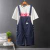 Мужской комбинезон Y2K Bib Shorts Casual Summer Plus Size Suspenders Briges Khaki Black Green