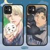 Подсветка bl Аниме Для iPhone 16 15 14 13 12 11 Pro Max X XS MAX Plus Полупрозрачная Черная Чехол для Телефона
