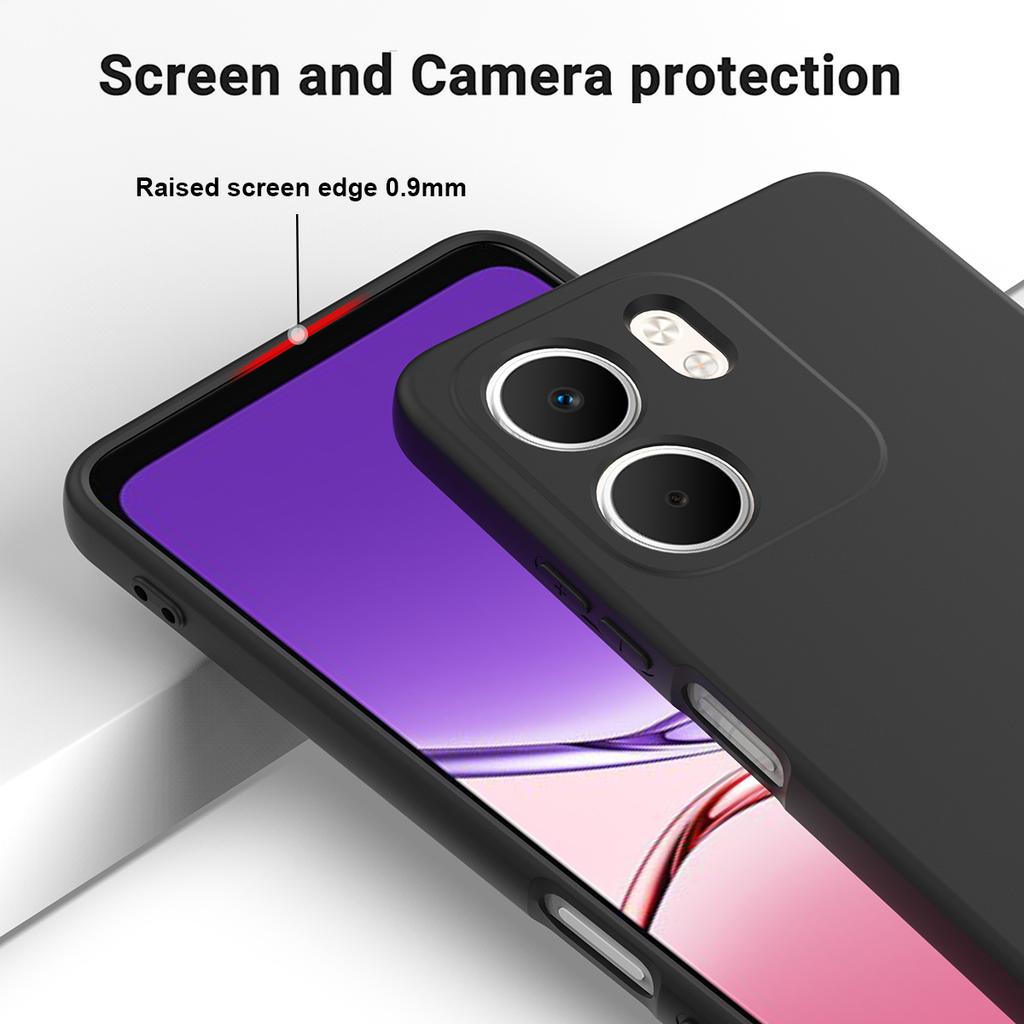 For Oppo A5x 5G/Oppo A5x 4G Liquid Silicone Case Phone Back Cover with Hand Strap