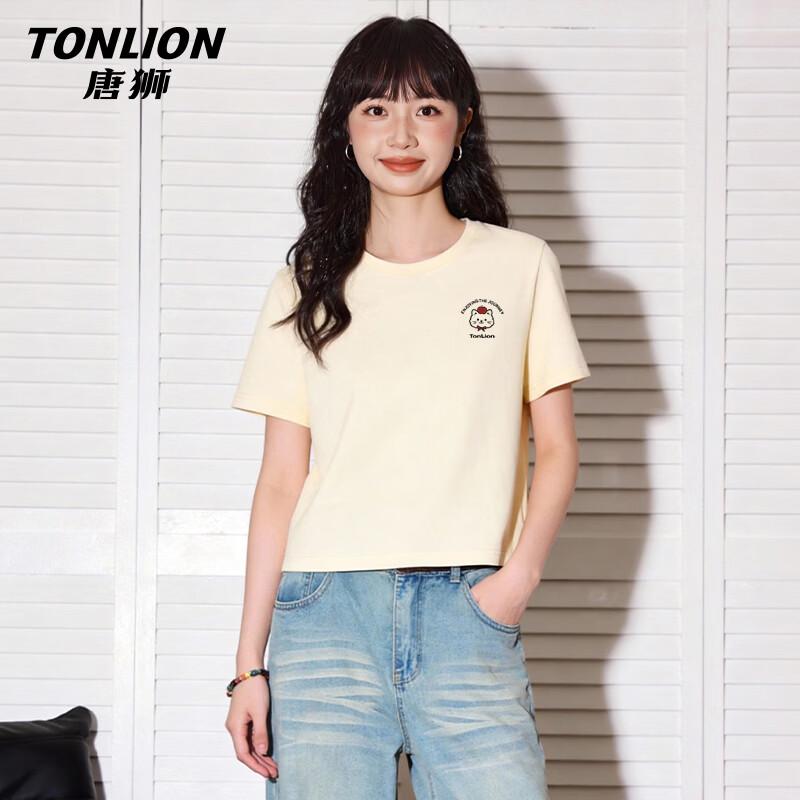 TonLion Women's 100% Cotton Short-Sleeve T-Shirt