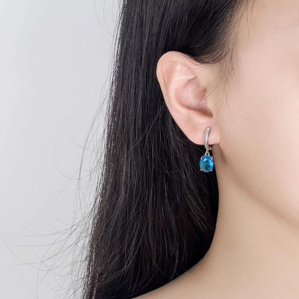 Серьги NeeTim 2ct Moissanite, 100% стерлинговое серебро S925, оригинальные серьги-подвески, свадебные украшения для невесты с сертификатом для женщин