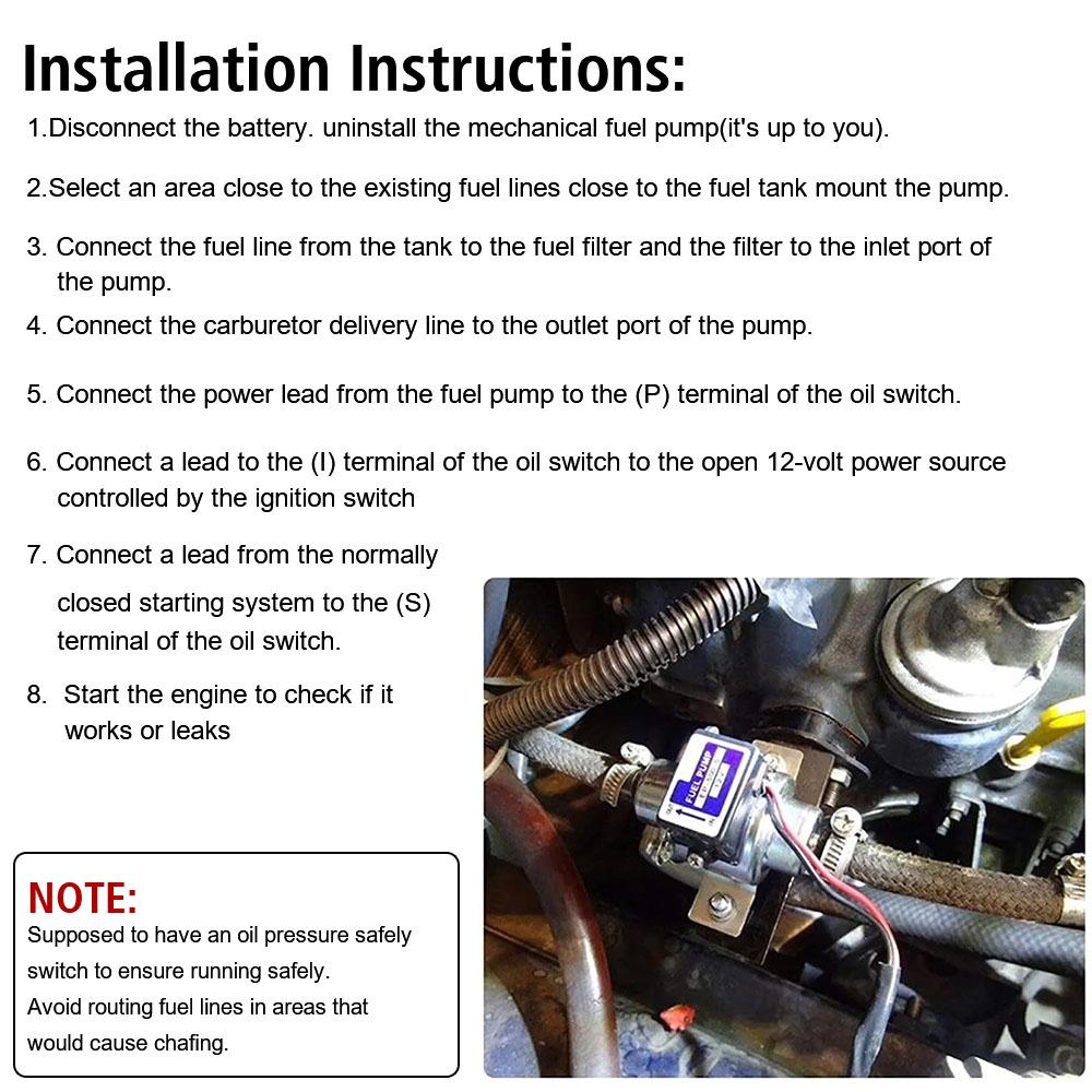 Automobile Electronic Pump Car Accessories Car Oil Fuel Pump Universal Gasoline and Diesel Pump DC 12V