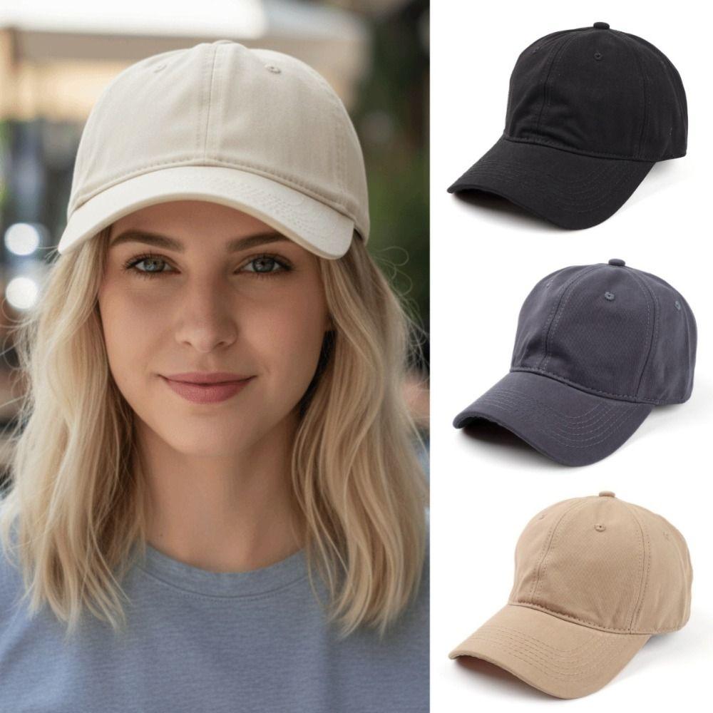 Simple Plain Baseball Cap Korean Sports Sunshade Hat Camping Hat Unisex Solid Color Cap Outdoor